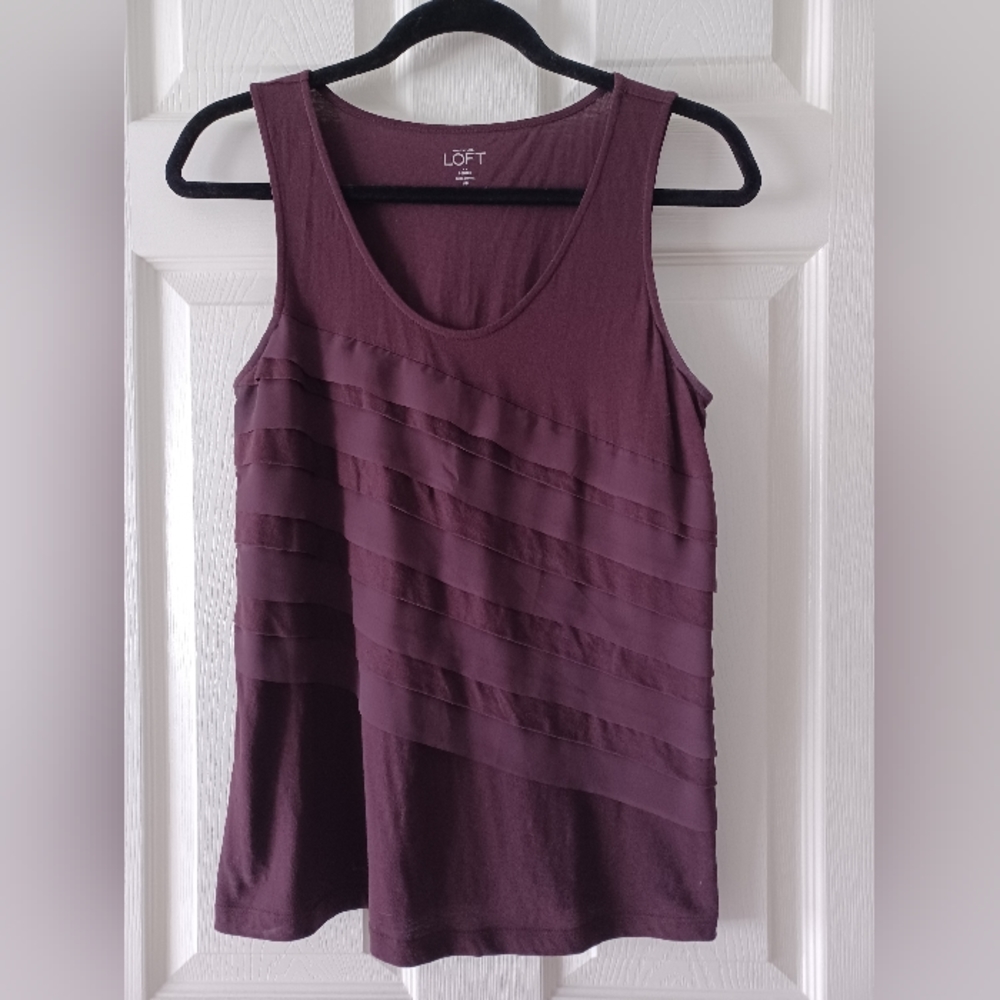 Loft burgundy top
